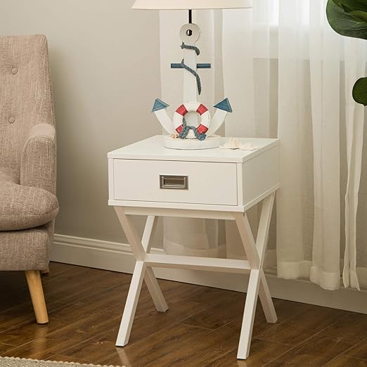 Amazon Com Glitzhome X Design Nightstand Side End Table Accent