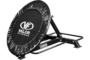 Valor Fitness Adjustable Medicine Ball Rebounder with Ball Storage – 8 Position Training Trampoline for Strength, Core, and Physical Therapy Workouts – Home Gym Fitness Equipment