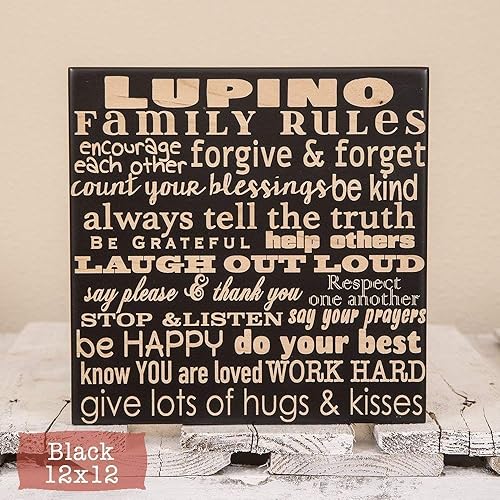 Family Rules Wall Art