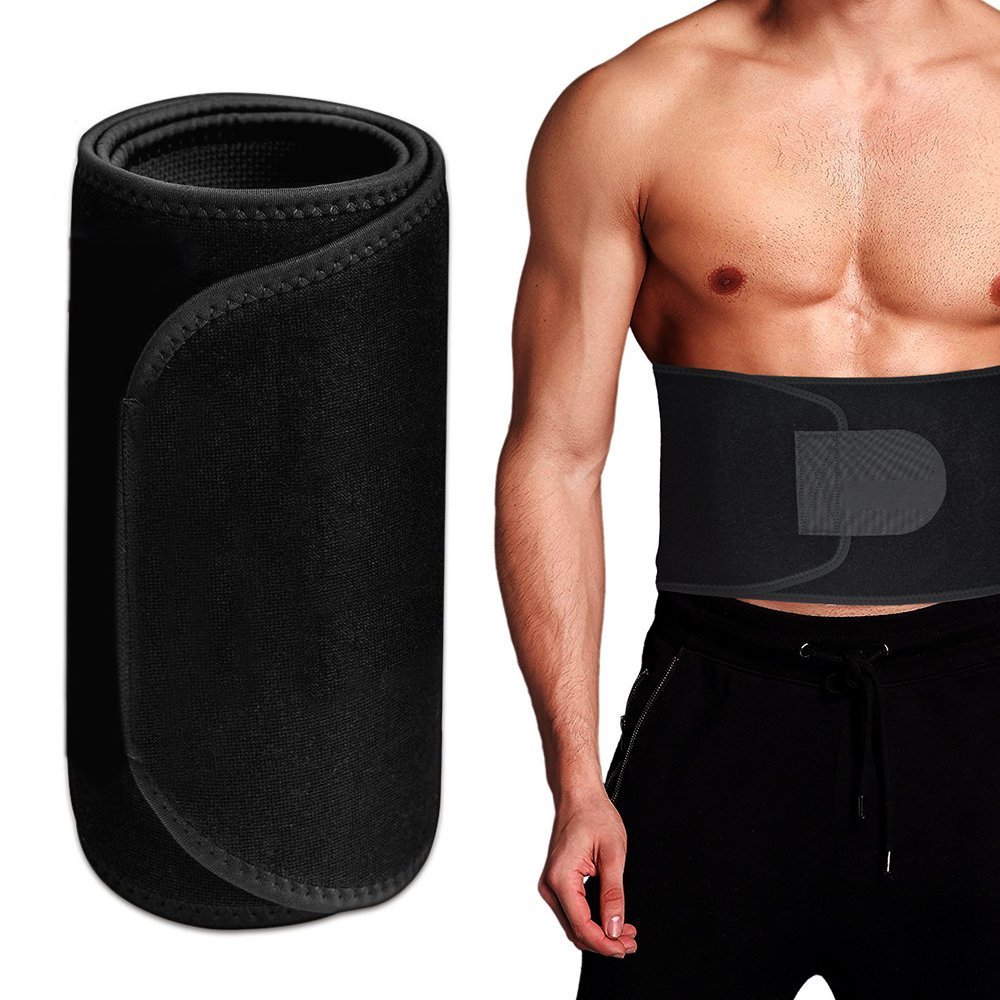 Waist Trimmers,Adjustable Waist Trimmer for Men and Women to Loose Weight and Keep Fit,Best Back Belt Support For Men Women, Back Support Belt For Squats, Deadlif,Thrusters Lifting Belt For Powerlift (black, Large)