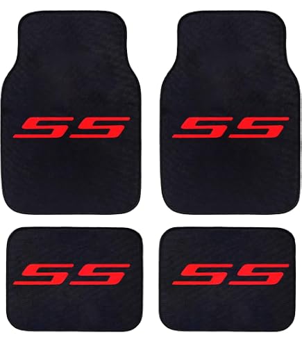 Lloyd Mats CLASSIC LOOP Front Floor Mats For 1980-1981 Camaro Z28 – Black With Red Logos, GM Licensed