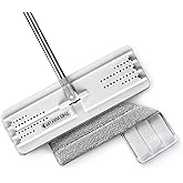 JOYMOOP Flat Mop, Microfiber Mops for Floor Cleaning and Wall Cleaner, 50" Mop Handle with Flexible 13" Flat Head with a Micr