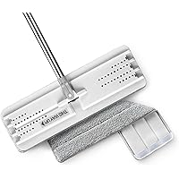 JOYMOOP Flat Mop, Microfiber Mops for Floor Cleaning and Wall Cleaner, 50" Mop Handle with Flexible 13" Flat Head with a Micr