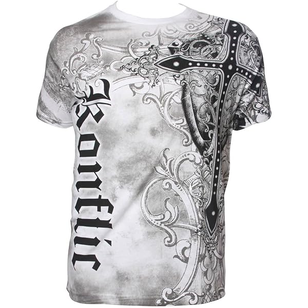 Amazon.com: Konflic NWT Men's Giant Cross Graphic MMA Muscle T