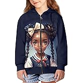 HUIACONG Zip Up Hoodie for Boys Hoodies Kids Sweatshirts Long Sleeve Full Zip Hooded Girls Streetwear