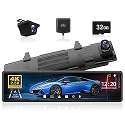 REDTIGER T27 Mirror Dash Cam Front and