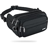 AGPTEK Fanny Pack for Women Men, RFID Large Capacity Waist Wallet Bag, Adjustable & Waterproof Bum Belt Pouch for Travel, Running, Shopping, Hiking, Dog Walking, Cycling, Climbing