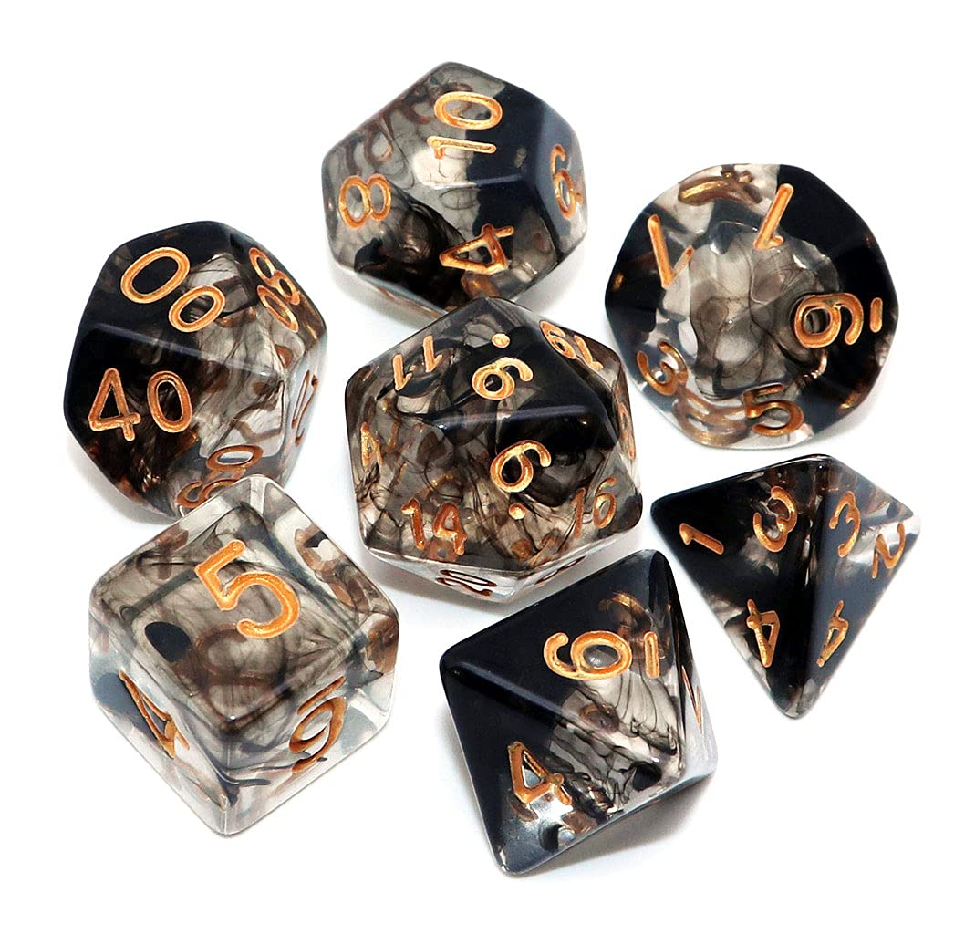 CREEBUY 7Pcs DND Game Dice Set for Dungeon and
