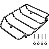 MoKitDora Tour Pack Luggage Rack Trunk Top Rack Compatible with Harley 1984-up Touring CVO Street Electra Road Glide King Ultra Limited, Black