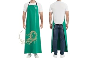 Thicker Rubber Apron, 51.18 x 35.43" Adjustable Apron, Heavy Duty Oil&Chemical Resistant Work Apron, Long Waterproof Aprons