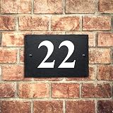 EDSG Personalised Natural Slate House Sign Plaque 15x10cm Door Number UV Printed view 1