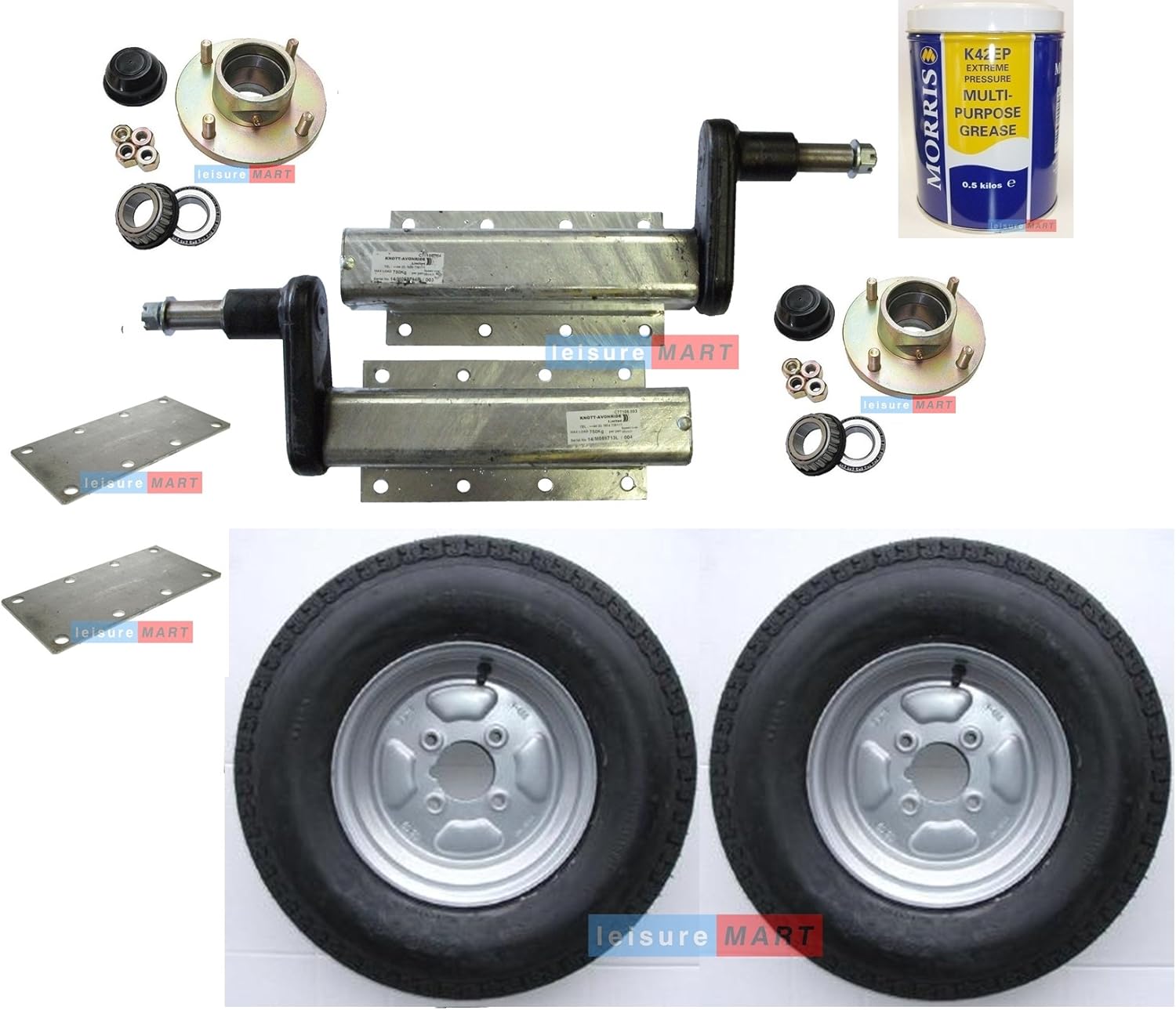 leisure MART 750kg Avonride trailer suspension units supplied with 4