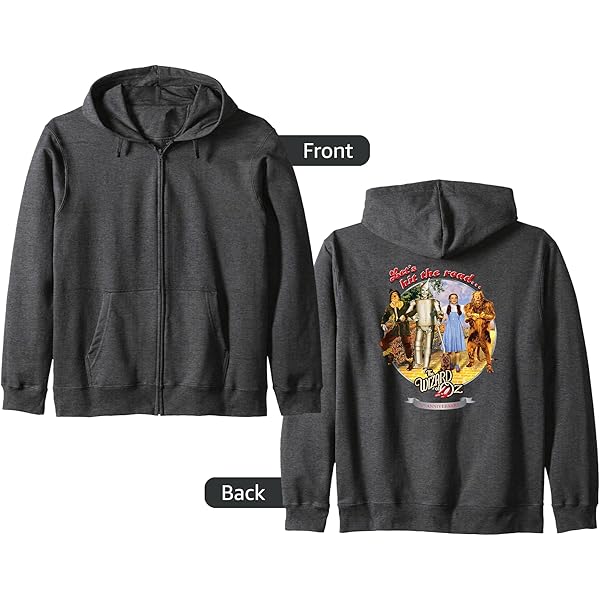 Amazon.com: The Wizard of Oz The Way Home Zip Hoodie : Clothing