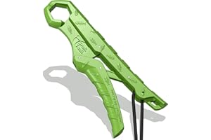 SNAIL TRAIL 7.5''/9'' Floating Fish Gripper, Fishing Grabber, Catfish Mouth Pliers, Caught Bass Holder, Digital Scale Hook Clamp, Saltwater Lip Grip Tool with Lanyard, Gifts for Men