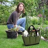 Ledeak Garden Tool Bag Deluxe Portable 8 Pockets 600D Oxford Tote view 5