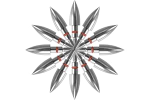 ORRANNI Stainless Steel Archery Field Points,Various Outside Diameter,100/125 Grains,Screw in Archery Field Tips(1 Dozen)