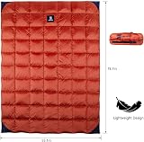 OneTigris Down Camping Blanket Cold Weather Packable Lightweight Quilt view 2