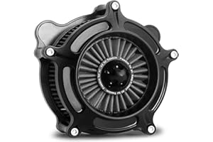 TOPRAMETAL For harley air cleaner filter Sportster Softail Touring street road king glide Dyna for harley davidson air intake filters (OPS Black - Gray Filter, B-For Softail/Dyna 93-15 ，Touring 01-07)