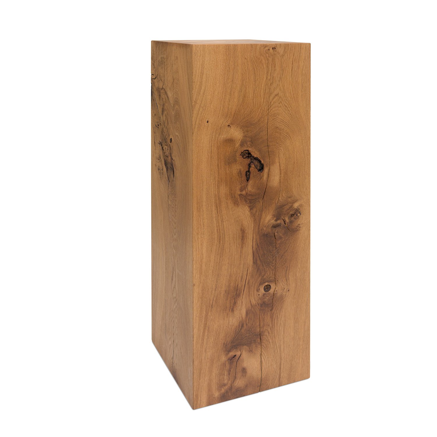 GREENHAUS Holzblock XXL Eiche Massiv 45x45x45 cm Handarbeit und