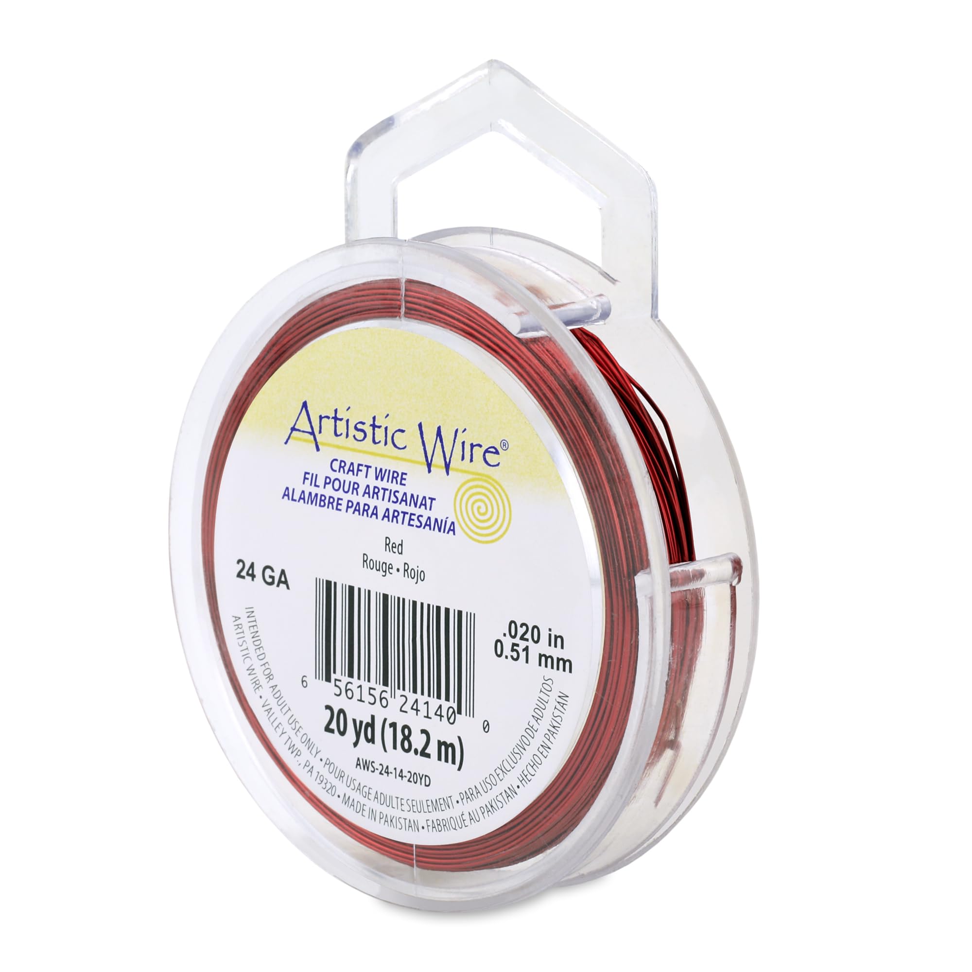 Beadalon 20-Yards Artistic 24-Gauge Wire, Red — image 1