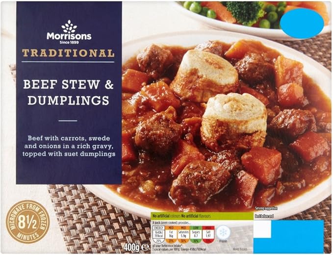Morrisons Beef Stew and Dumplings, 400g (Frozen) Amazon.co.uk Grocery