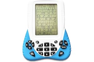 TEBIYOU Sudoku Electronic Brain Games Console for Ages 14+ Aldults Elderly with Two Million 9×9's Puzzles from Easy to Hard 3.5 Inches Eye Protection Screen (Blue)