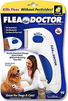 TryoKart soundless Flea Doctor | Electronic Flea Comb |Electric Comb | Electric Comb for Pets, Dogs, Cats | Without Pesticides | Naturally Kill Tick and Remove Fleas grooms.