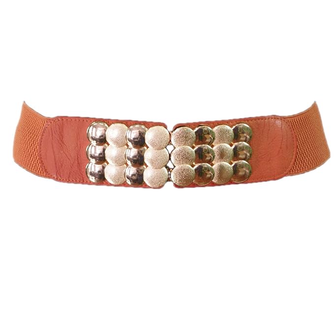 Ceinture élastique Noire Et Dorée Chatoyante Pour Femme - Taille Unique, Occasion, Style Ceinture De Taille