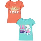 The Children's Place Baby-Girls and Toddler Assorted Everyday Short Sleeve Graphic T-Shirts,multipacks