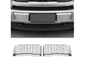 Hoolcar Left & Right Front Bumper Guard Pads Insert Cap Cover for 2015-2020 Ford F150, Chrome