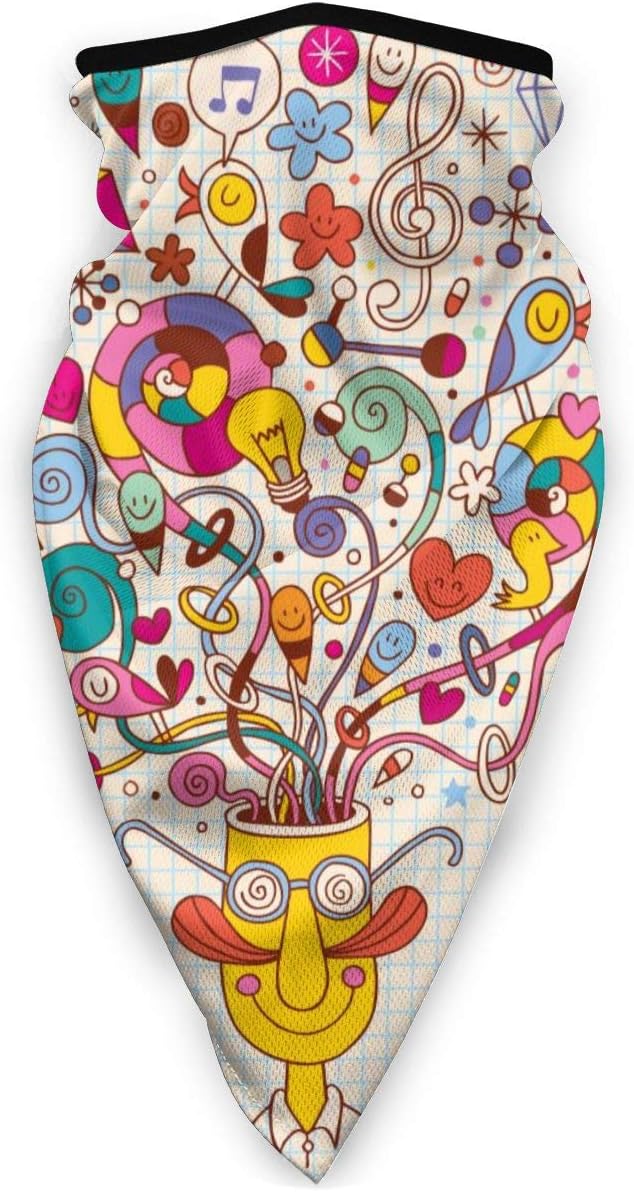 Xkrdnmwo Personality Creative Pattern Stylish Unisex Sports Windproof Facial Decoration