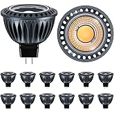 Gardencoin MR16 LED Light Blub, 5W 2700K Warm White 450 Lumens Dimmable, Aluminum Housing, Low Voltage 12V Input,GU5.3 bi-pin Light Bulbs for Landscape &Accent Lighting, Indoor/Outdoor Use,12-Pack