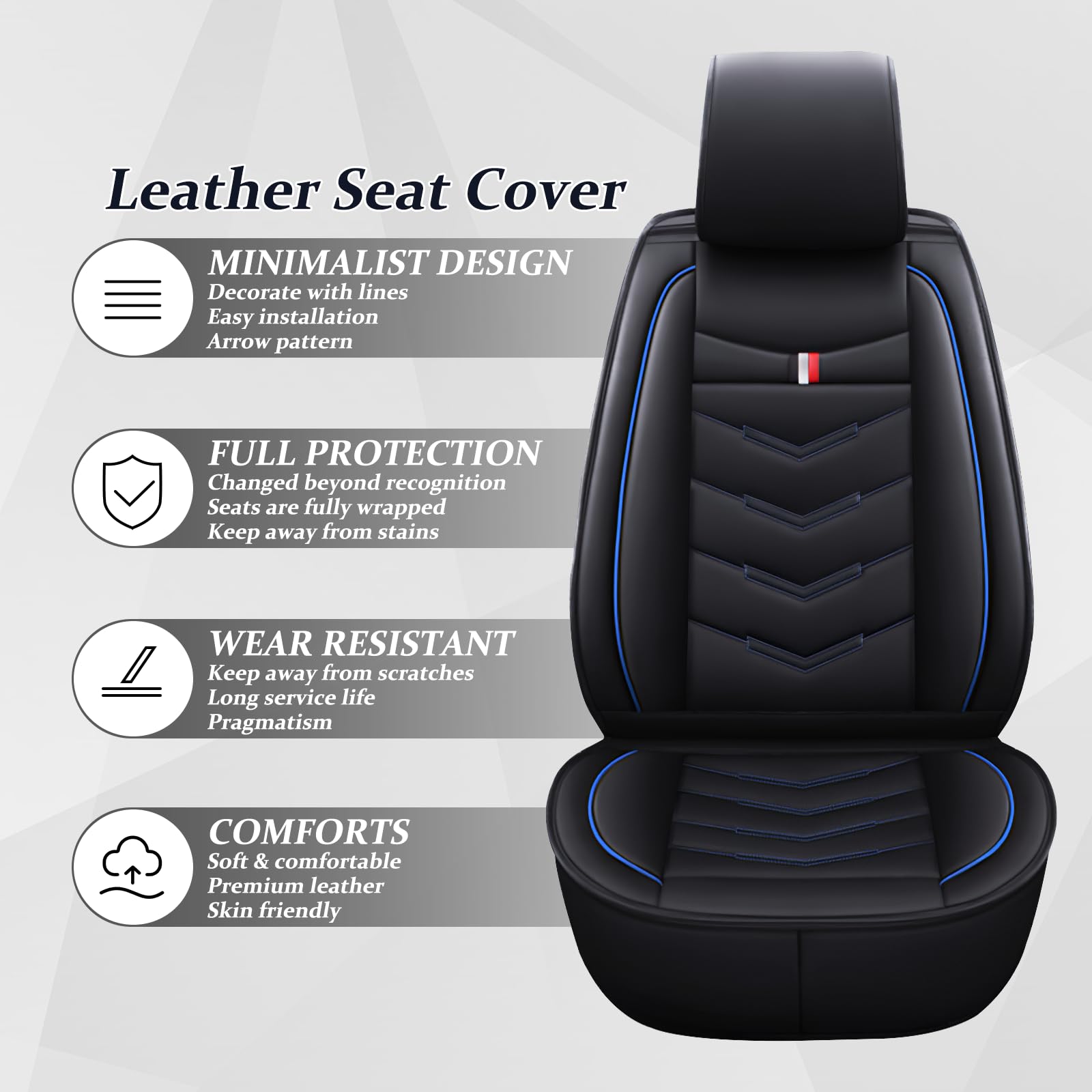 Condition photo showing New/Like New for car seat cover for chevrolet trax 2015-2025, waterproof durable compatible airbag, premium leather s