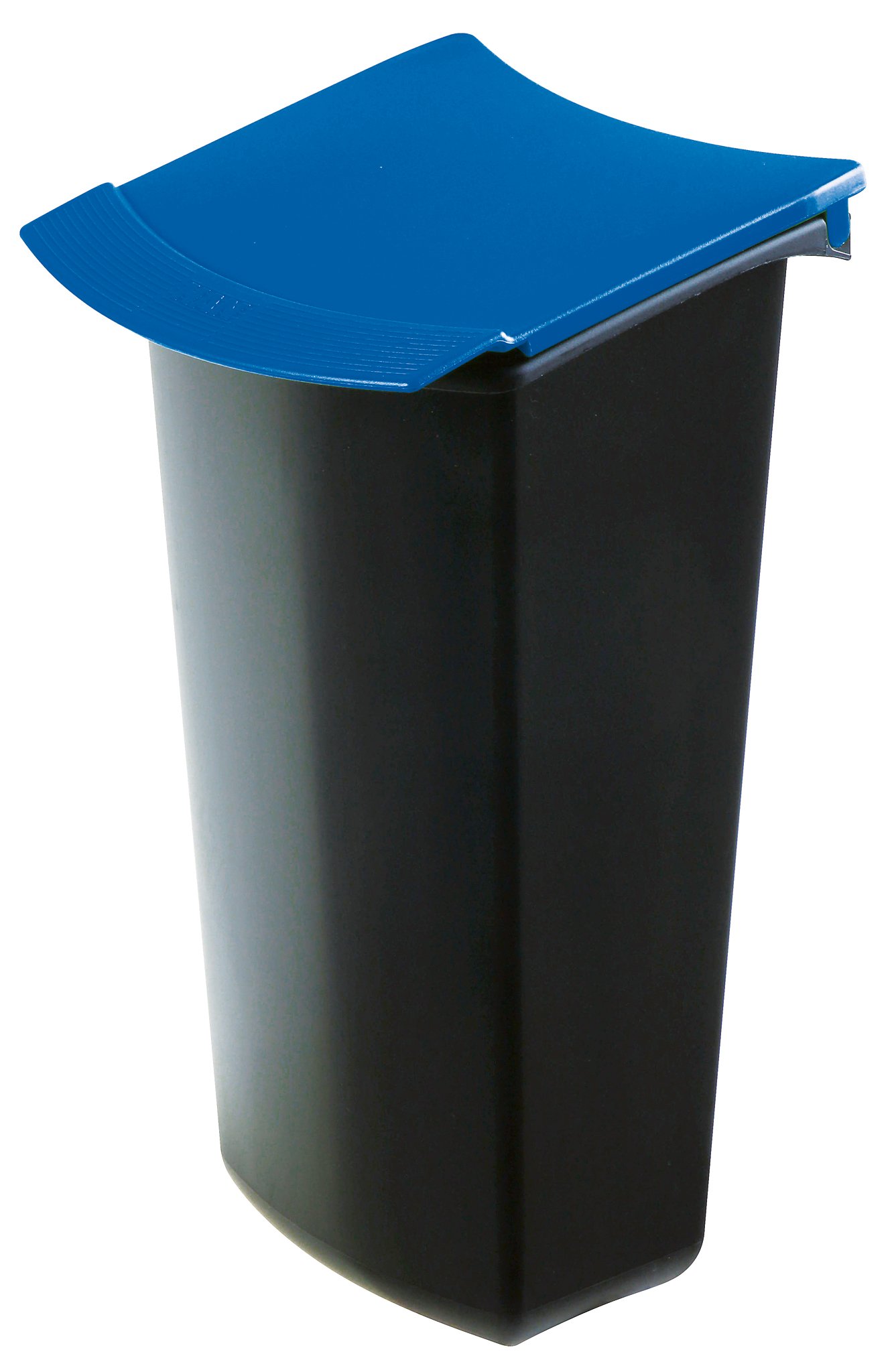 HAN 1843-14, MONDO waste insert with lid. Trendy and practical, ideal for waste separation, 3 litres, black-blue