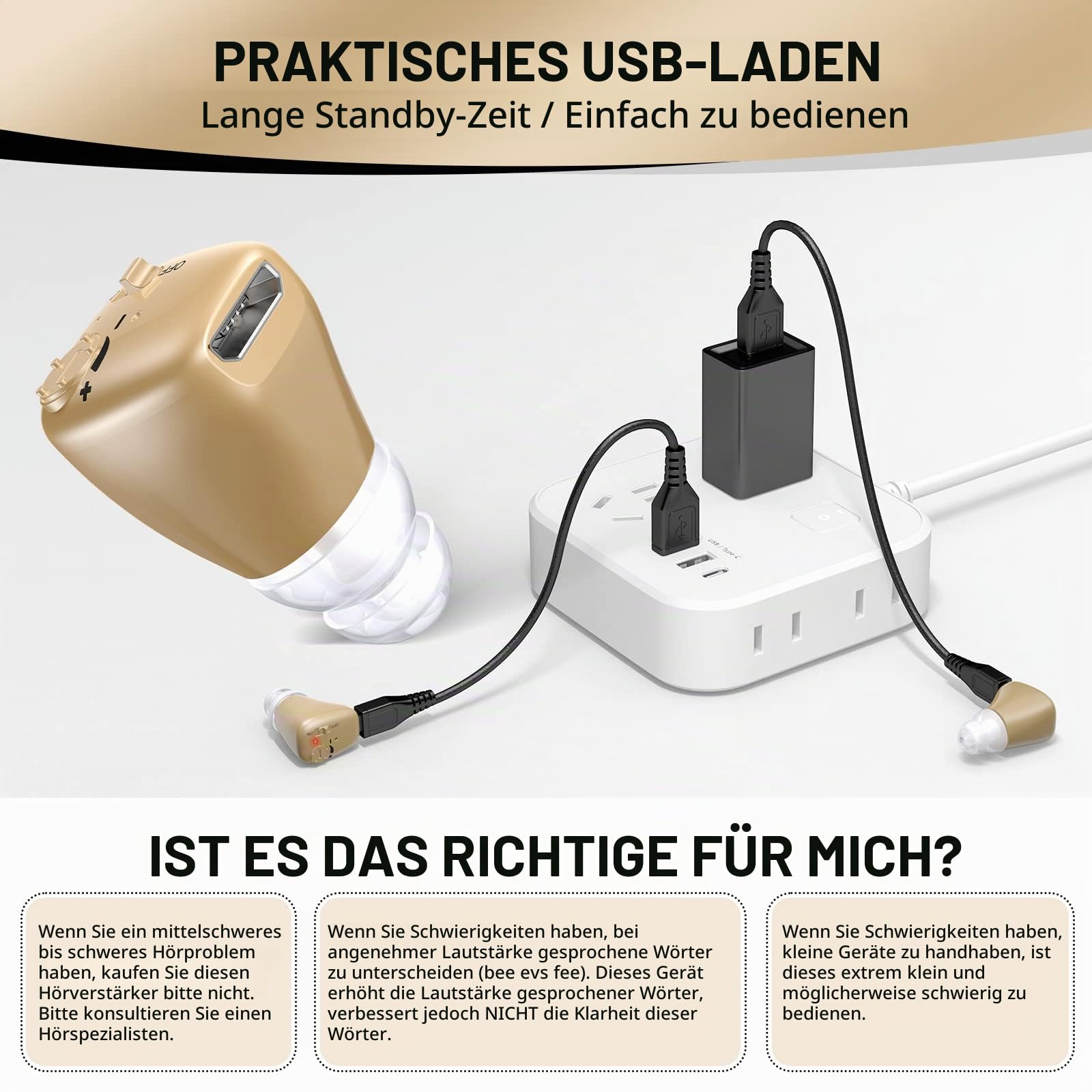 Wiederaufladbarer Soundverstärker mit digitaler Rauschunterdrückung für tragbares Tragen 5
