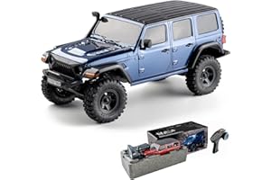 EAZYRC 1/18 RC Crawler Thunderstorm RTR Remote Control Truck, RC Truck 4x4 Waterproof Off-Road Bushed RC Truck Adult Rechargeable RC Crawler with Battery (Blue)