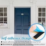 Acehome 3 Inch Front Door Numbers 3D Self Adhesive Gold (2) Chrome Silver view 3