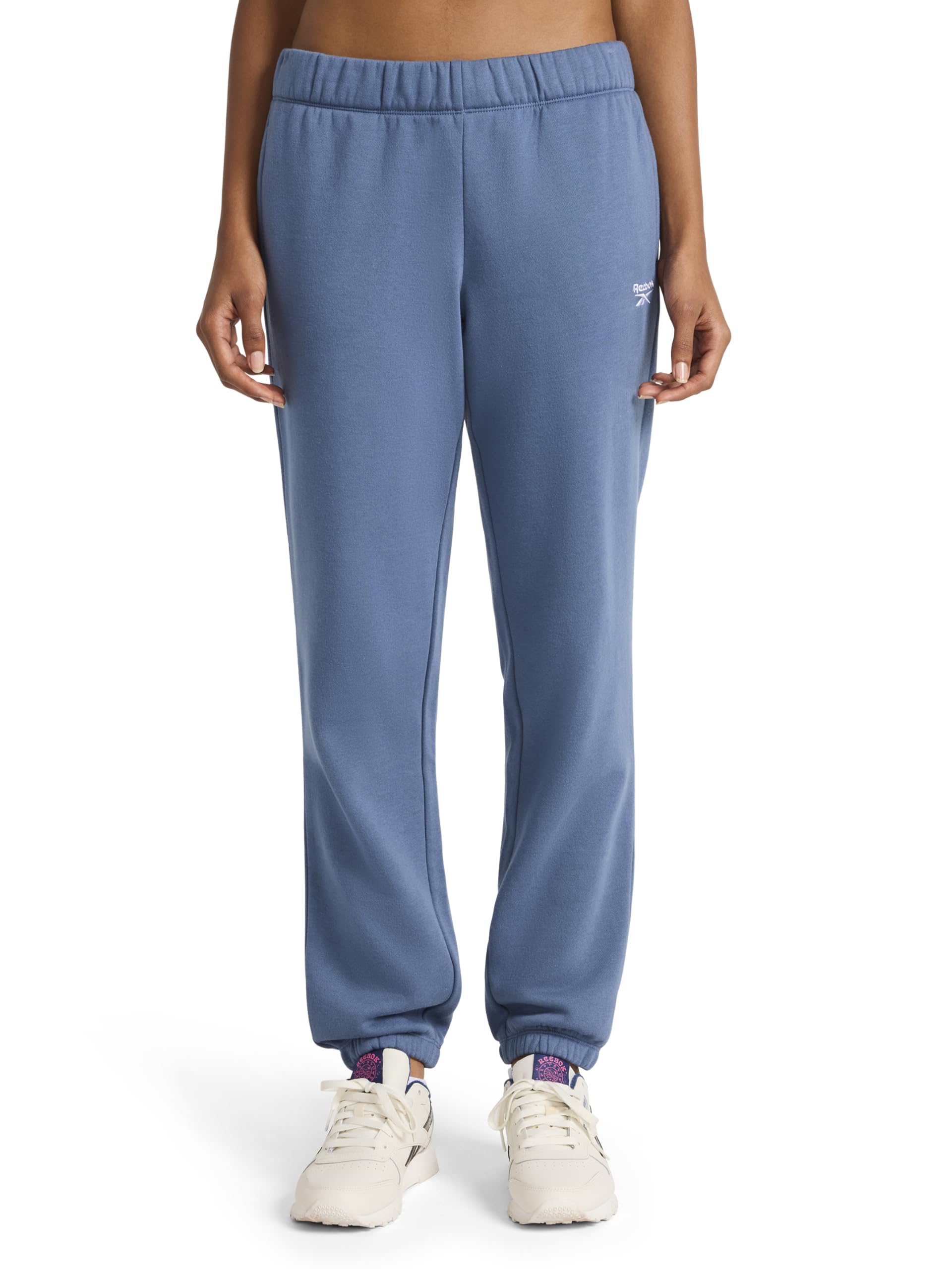 Reebok Women’s Classic Cinch Pant, Standard Fit, Midweight Cotton-Poly Fabric, Vector Shadow, Large