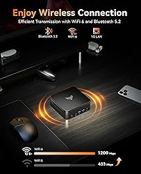 KAMRUI Mini Gaming PC, AMD Ryzen 7 Pro 5875U, 16GB