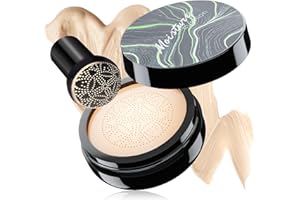 FANTERDAY Mushroom Head Air Cushion CC Cream - Oil Control & Moisturizing Concealer Makeup Base, Brighten Long - Lasting Even Color Correcting Concealer Full Coverage for All Skin Types (Ivory)