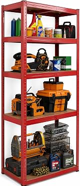 DIVCHI 5 Tier Heavy Duty Storage Rack Aluminium Garage Shelving 875 kg Load