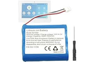 WIRELESSFINEST Battery Replacement for ADT Command Smart Security Panel ADT5AIO-1 ADT5AIO-2 ADT5AIO-3 ADT7AIO-1, Honeywell ADT 2X16 AIO Home Security System Keypad ADT2X16AIO-1 ADT2X16AIO-2 Battery 300-10186