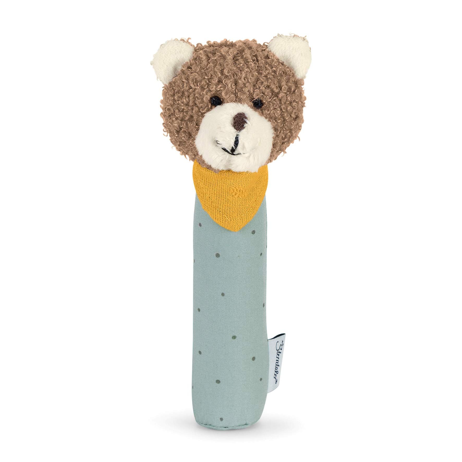 Sterntaler 3312002 Stanley Grip Squeaker, Age: 0-36 Months, Single, Turquoise, 17 cm (1er Pack)