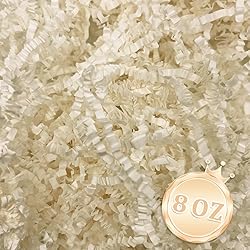 Zankubom 1/2LB Ivory Crinkle Cut Paper Shred Filler
