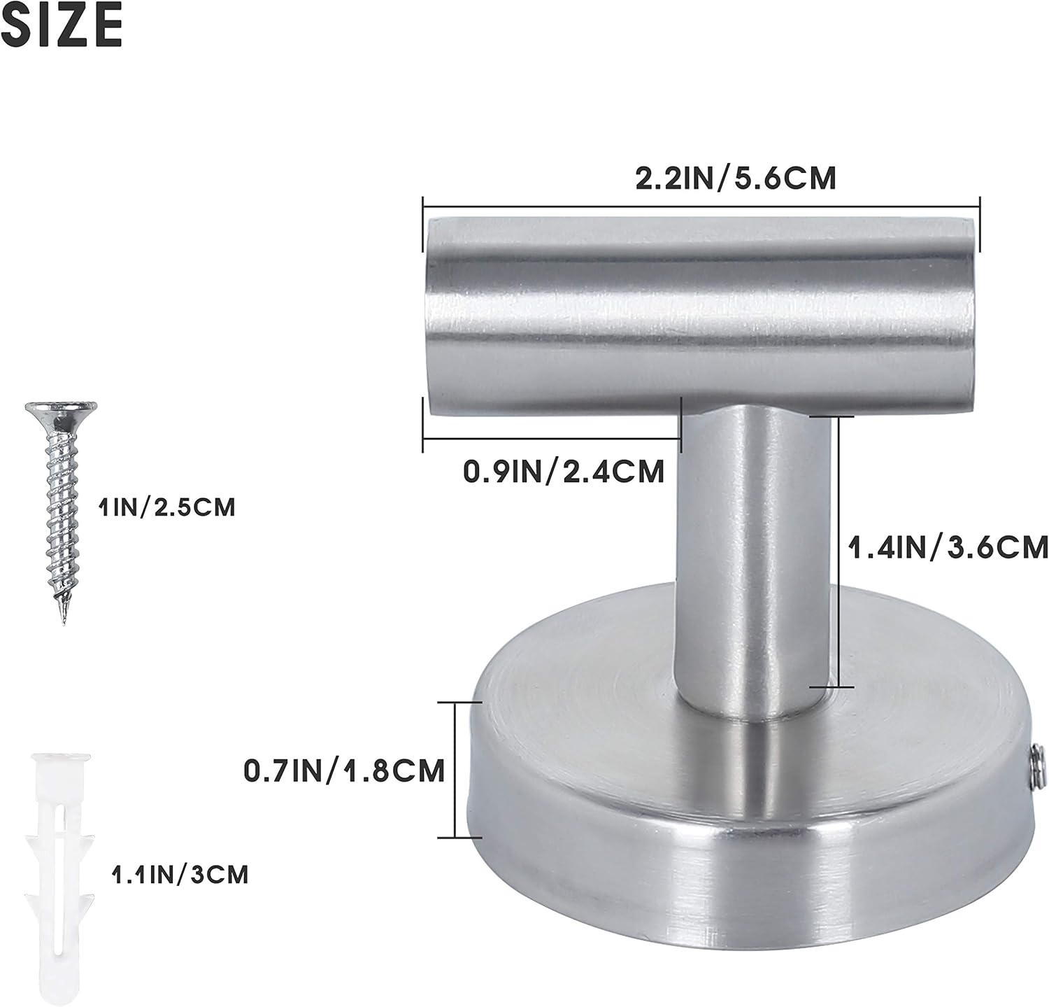 Bath Towel Hooks Robe Hook Holder Wall Mount Heavy Duty Wall Hooks SUS 304 Stainless Steel Coat Hook Closet Door for Bathroom Bedroom Hotel Kitchen Garage Pool 4 Pack (Silver): Home & Kitchen