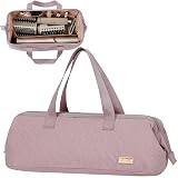 NISHEL Hair Tools Travel Carrying Bag, Portable Hair Air Wrap Dryer Case, Hair Dryer/Curling Iron/Airstraight Attachment Organizer, Peach Pink
