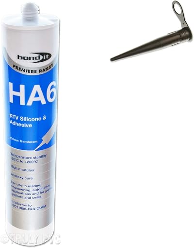 BOND IT HA6 Black Silicone Sealant Marine Aquarium Safe 1 x BLACK HA6