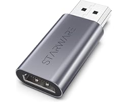 DisplayPort to HDMI Adapter [NOT USB], 4K UHD, Uni-Directional HDMI(Monitor) to Display Port DP (Source) Adapter Compatible w