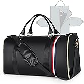 Geestock Garment Bag for Travel, Convertible Carry On Garment Duffle Bag with Shoe Pouch & Adjustable Straps, Water-Resistant 2 in 1 Hanging Dress Suitcase Suit Travel Bags for Men Business Trip,Black