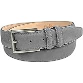 Men's Belt Suede Full Leather Belt Casual Dress Leather Belt 1-3/8"(35mm) Wide, Multi-Style Options